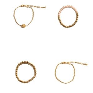 Gold bracelets by Lily Sky NWT